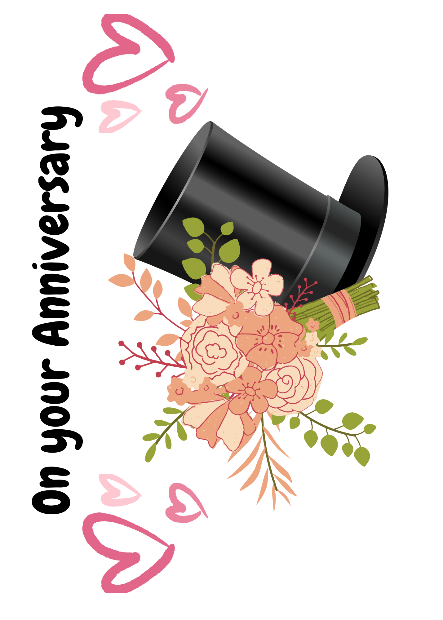 Congratulations Anniversary Card featuring Cute Moon Bears