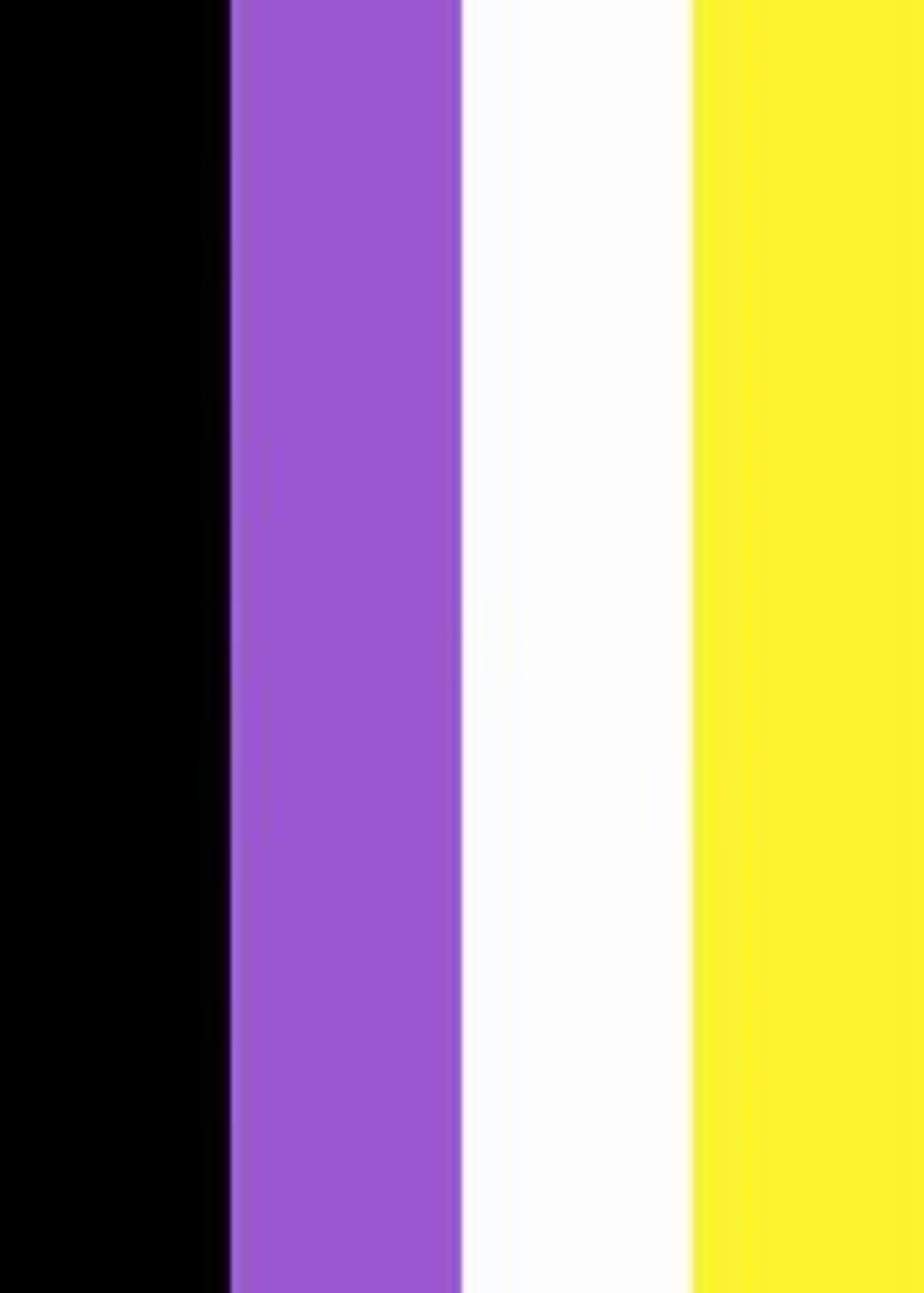 Image shows the Bare Cards back posting page for the non-binary card range. Featuring the non-binary flag, black,white. yellow and purple stripes.