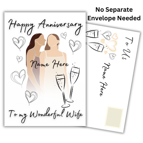 Lesbian Anniversary Card for Wife | LGBTQ+ Wife Anniversary Card | Mrs and Mrs Anniversary