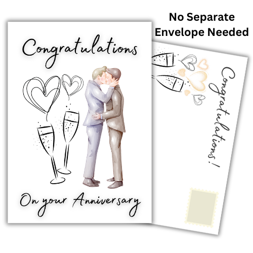 Gay Anniversary Card Inclusive Anniversary Card Lgbt Card For Him For Them On Their