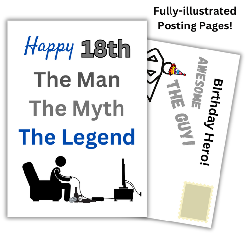 Happy 18th Gamer Birthday Card for him