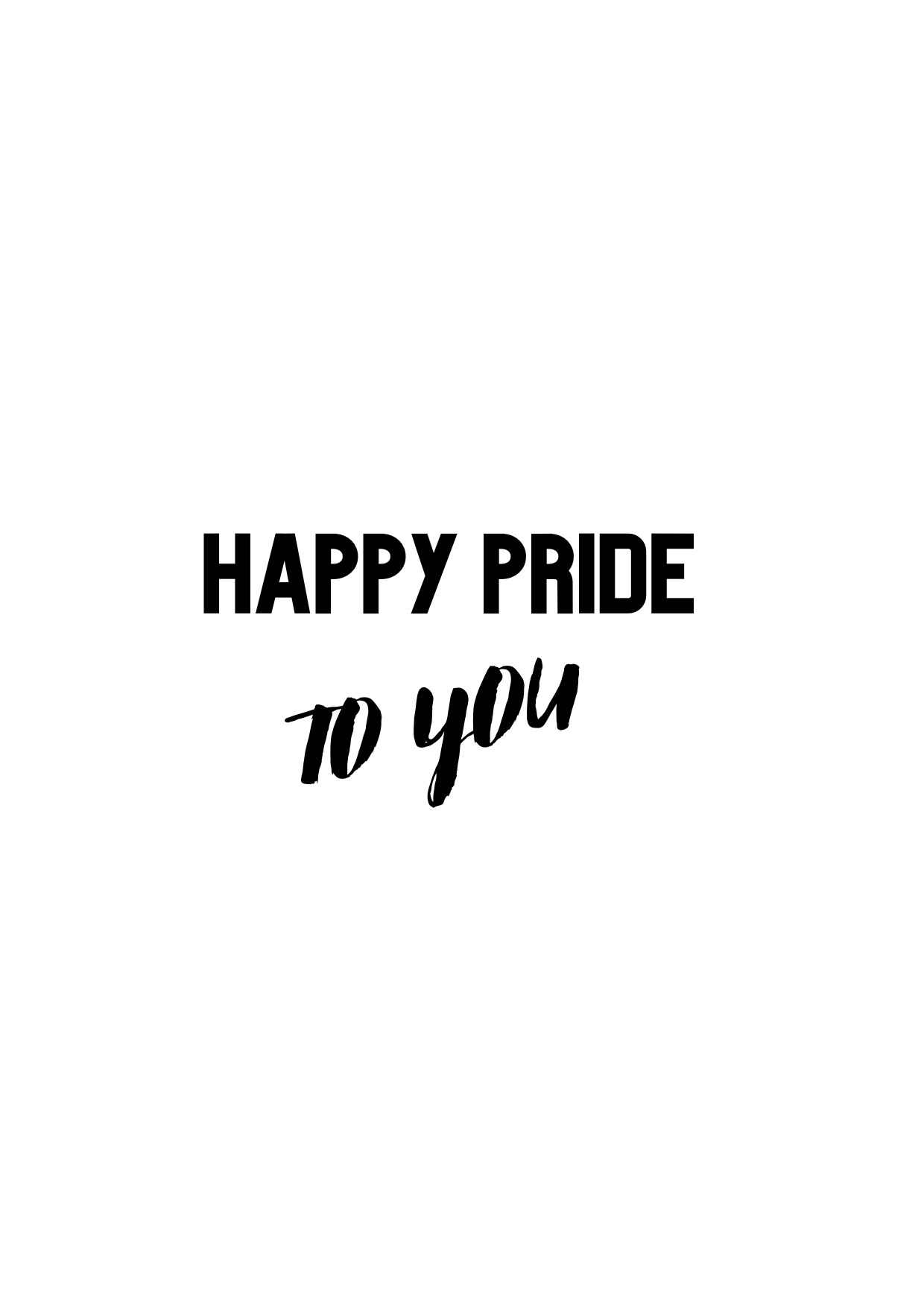 Inclusive Happy PRIDE Card