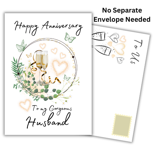 To my Gorgeous Husband Anniversary Card