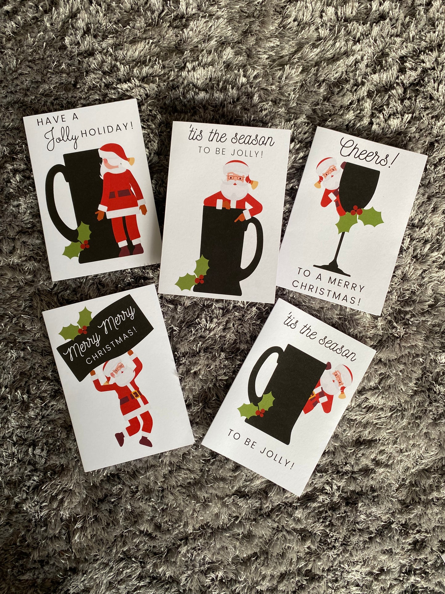 Cheers Santa Pack of 10 6x4" Christmas Cards
