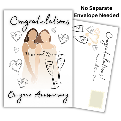 Lesbian Anniversary Card | Female LGBTQIA Anniversary card for them