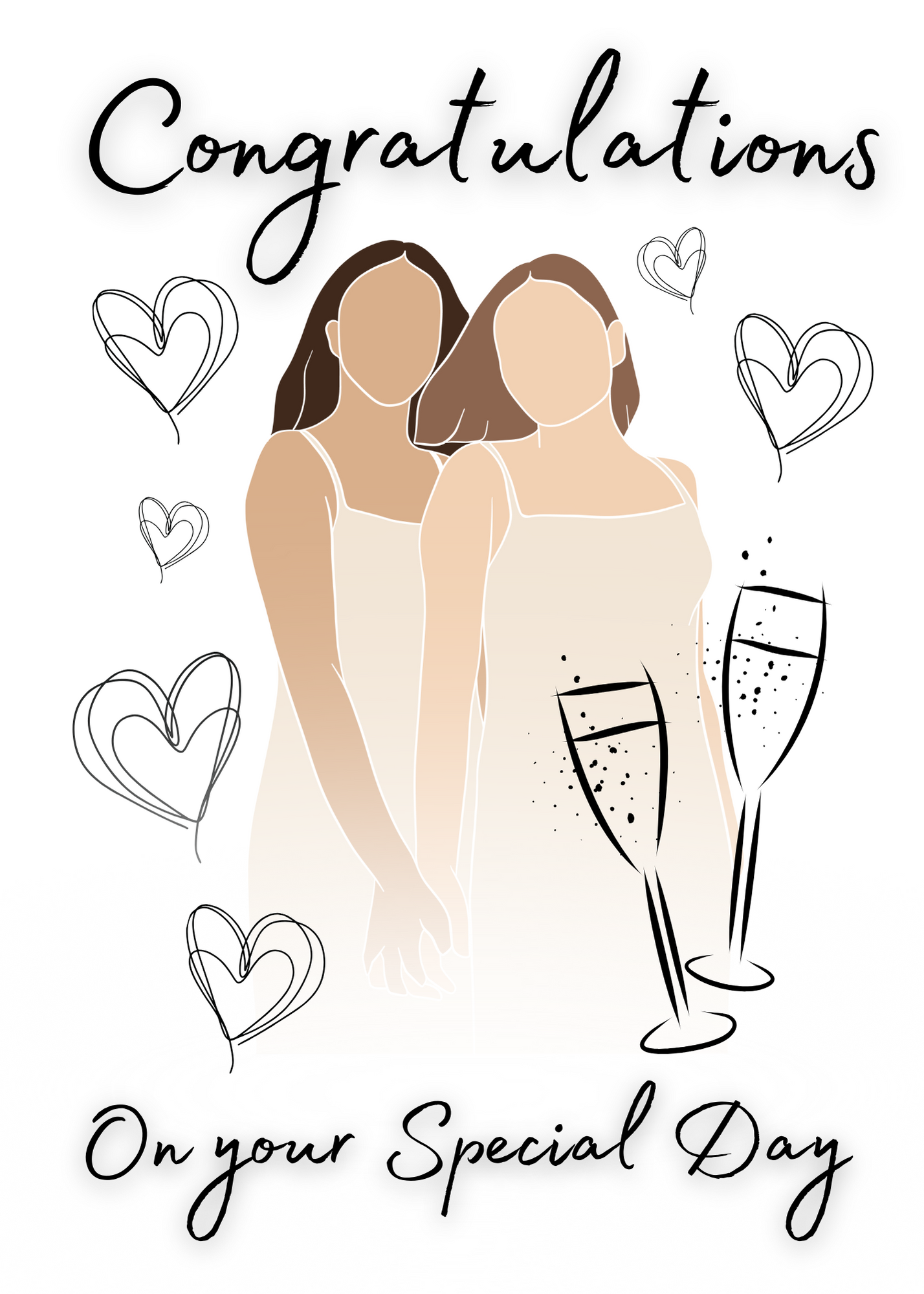 Mrs & Mrs Wedding Card