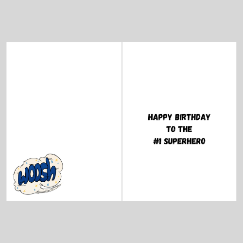 Little Heroes Kids Birthday Card for your Dragon Loving Super Hero