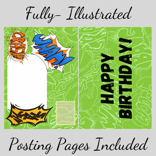 Little Heroes Kids Birthday Card Dragon Lighting Cake