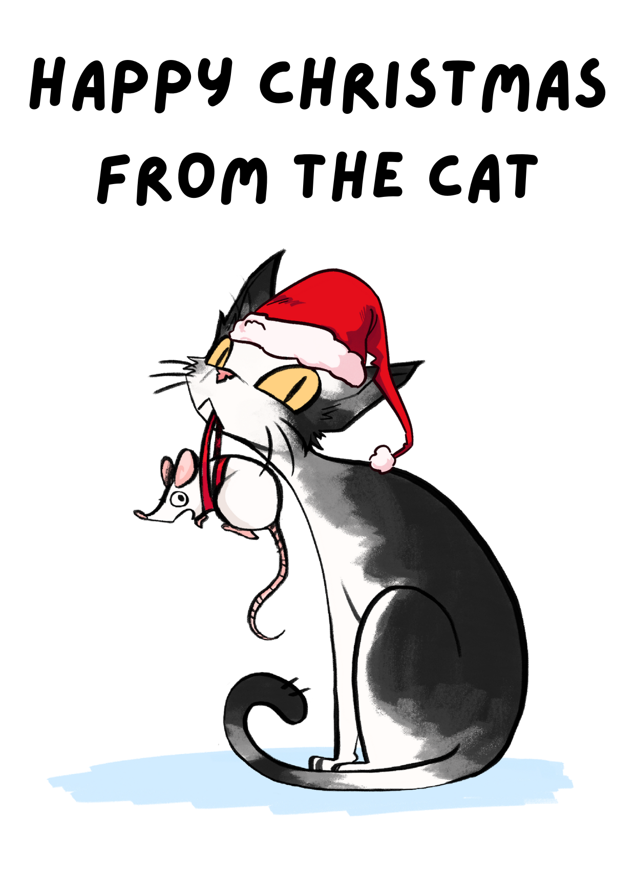 Funny Christmas Card From the Cat