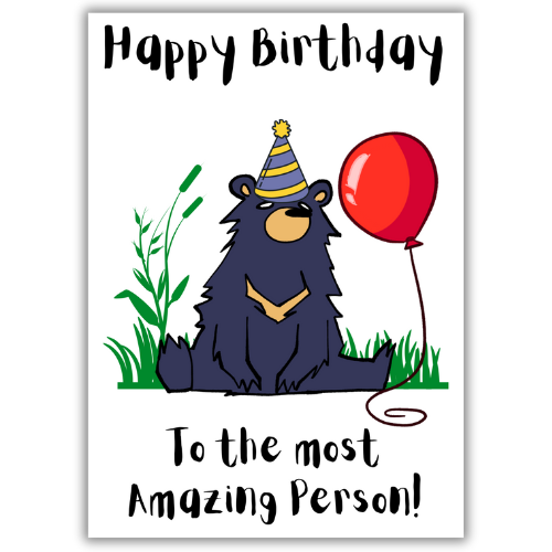Generic card for non-binary child or adult - Happy Birthday to the most amazing person