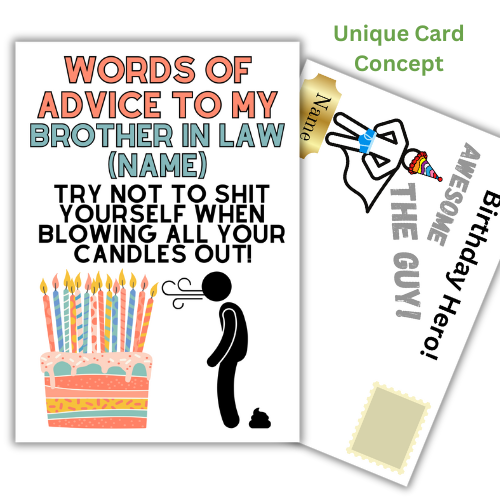 Word of Advice Brother in law Card | Personalised Brother-in-law card