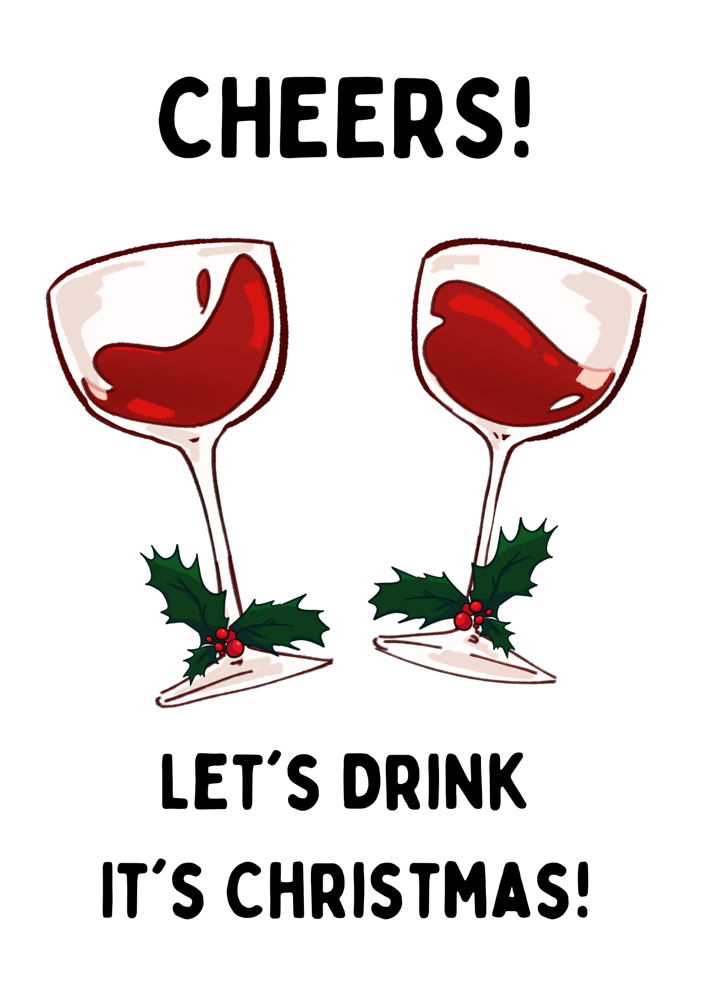 Christmas Card for drinking friends
