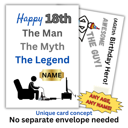 Personalised Funny 18th Birthday Card for him