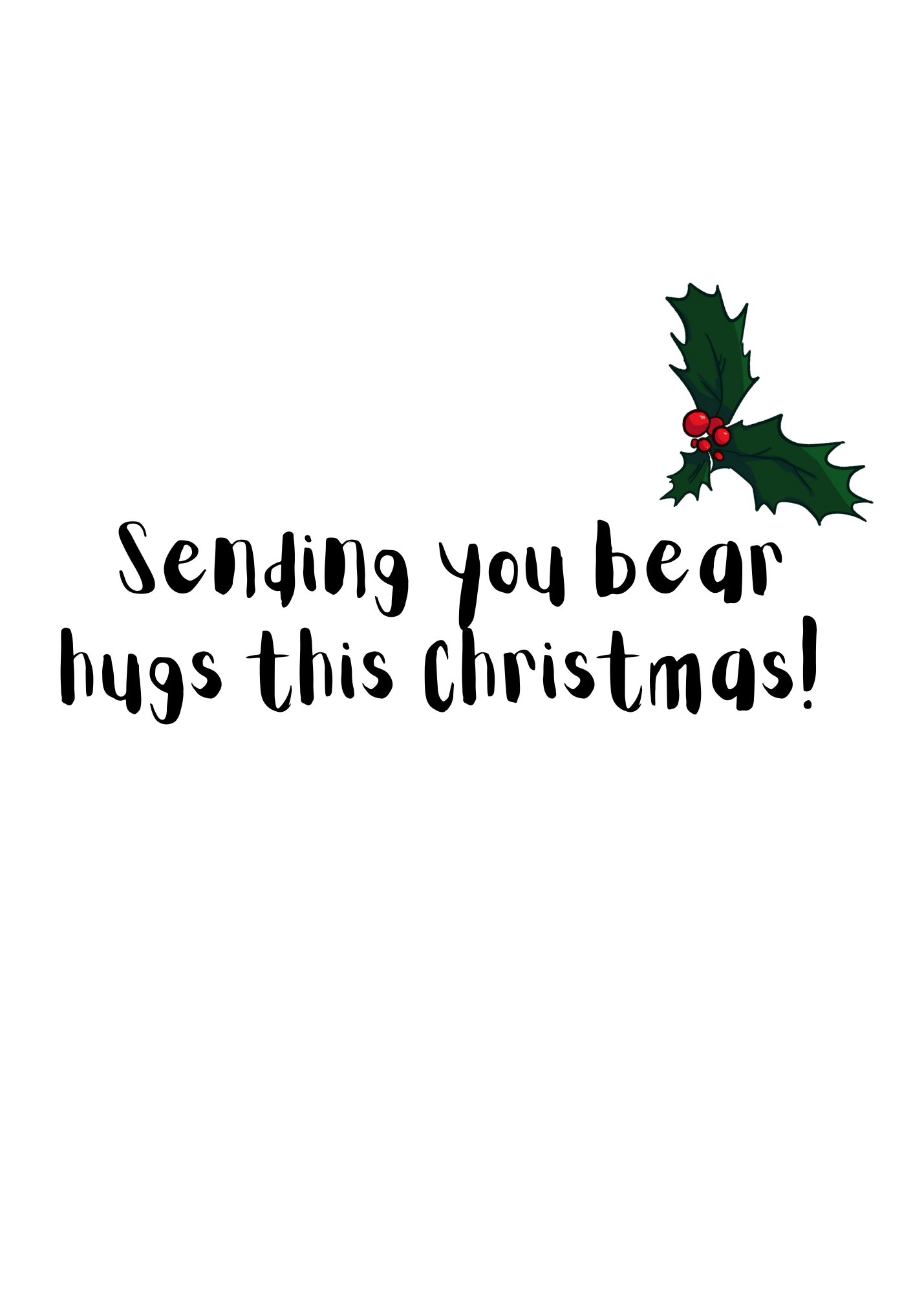 Cute Bear Christmas Card for Daddy