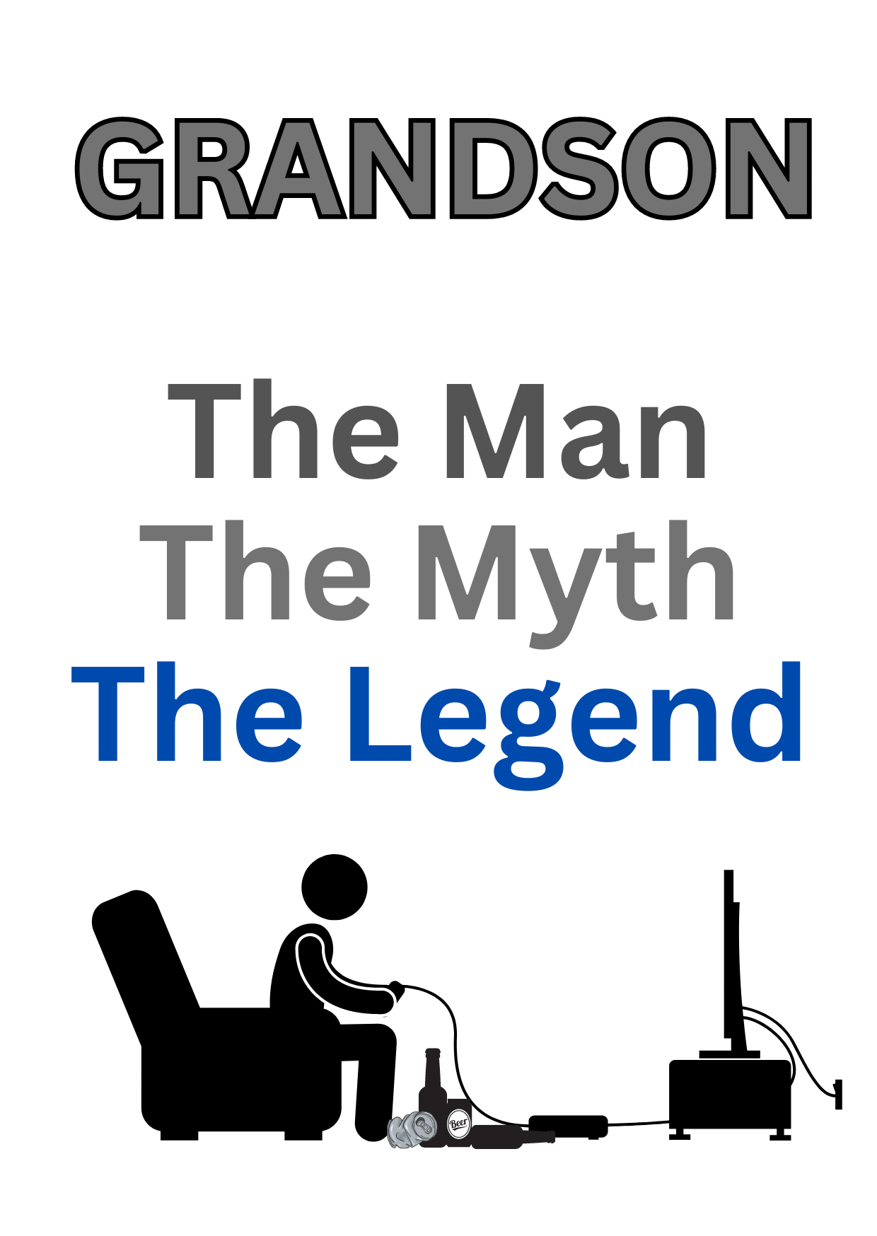 Personalised Funny Birthday Card for your Gaming Grandson