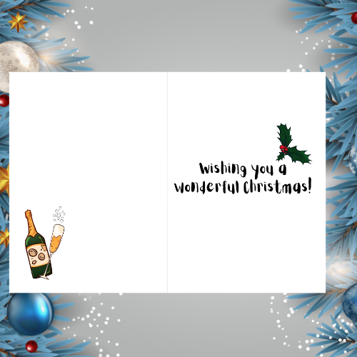 Personalised Christmas Card for drinking friends