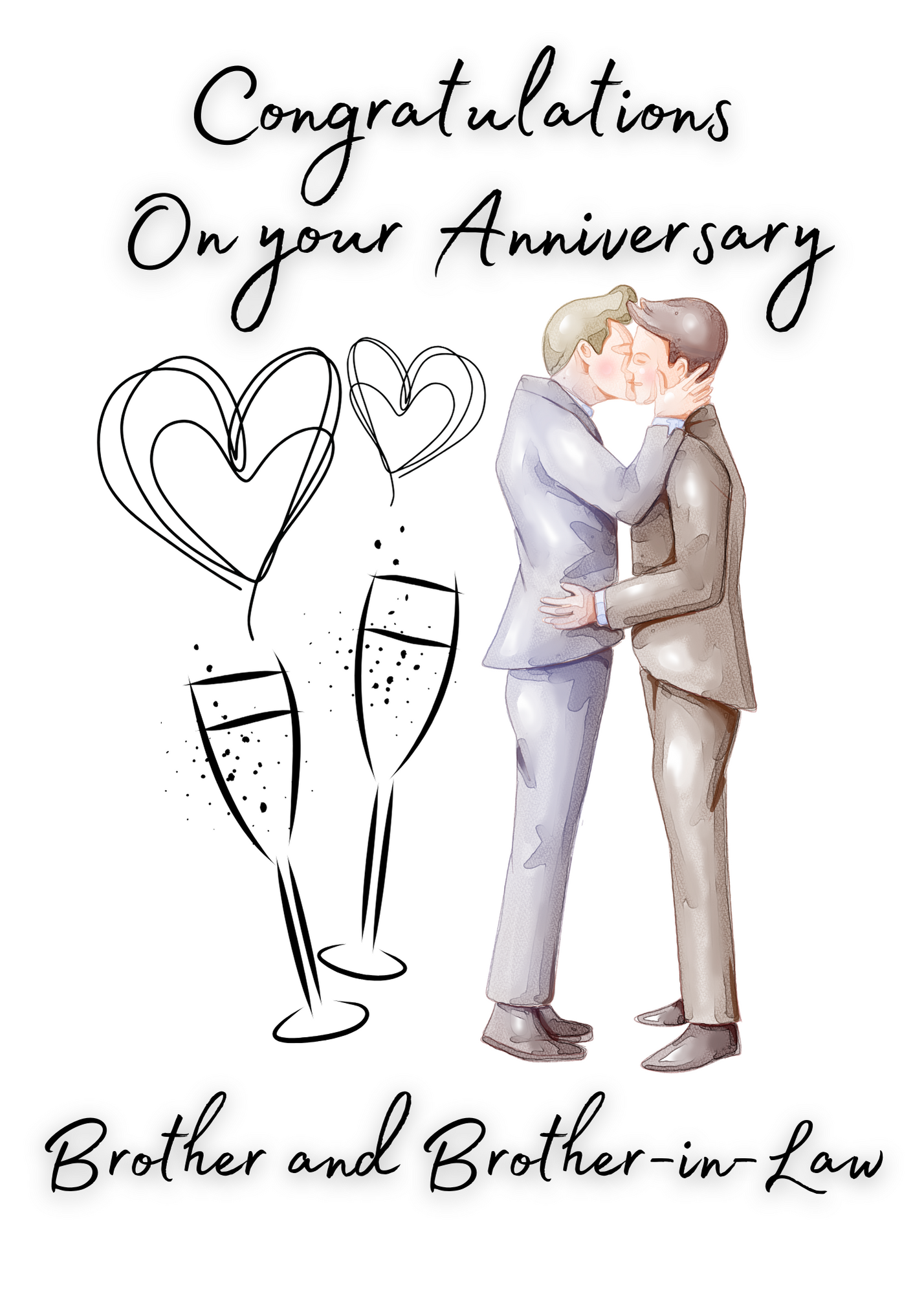 Brother and Brother-in-Law Anniversary Card
