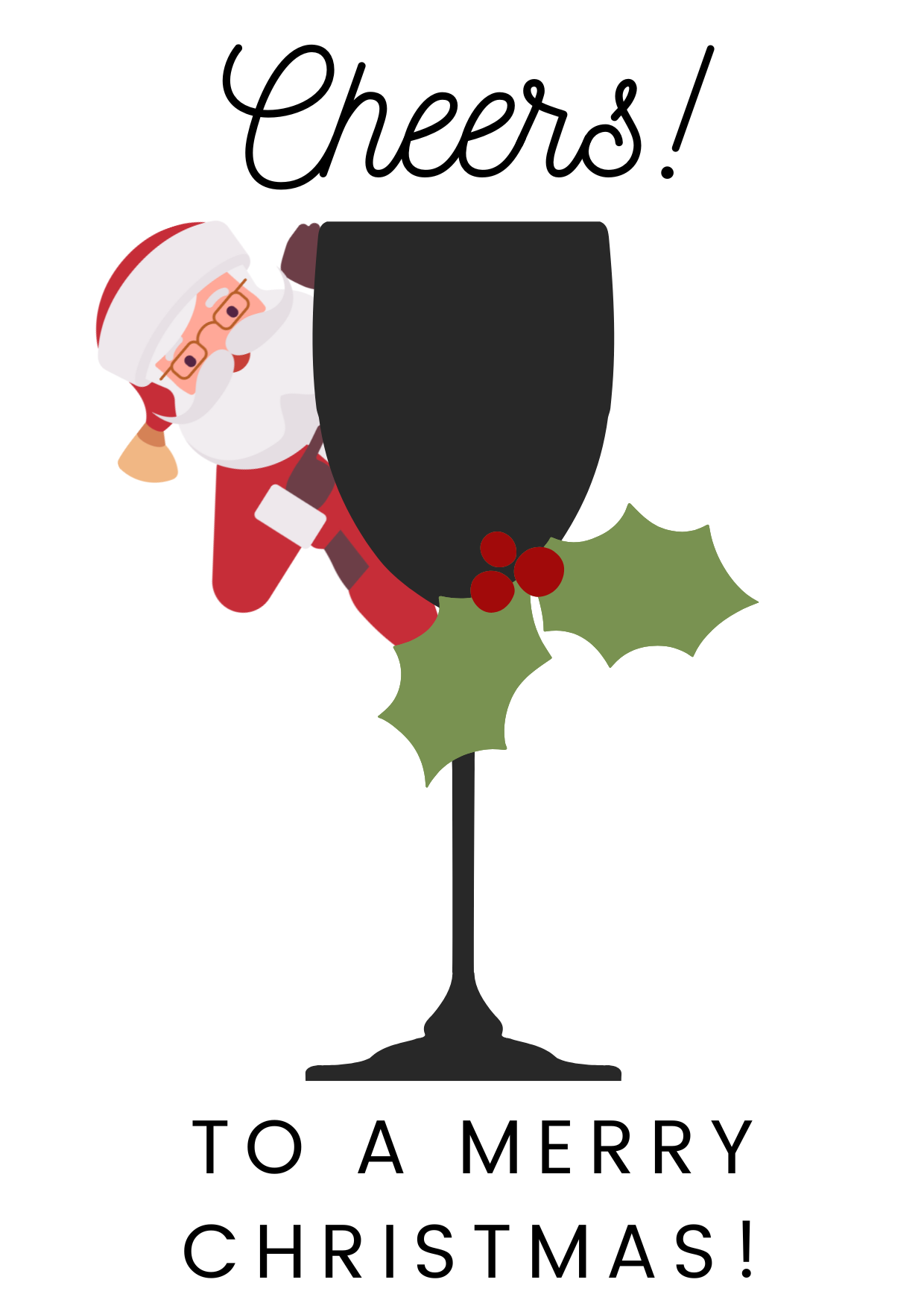 Cheers to a Merry Christmas Card for drinking friends