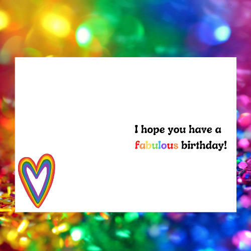 LGBT+ Rainbow Birthday Card for Partner