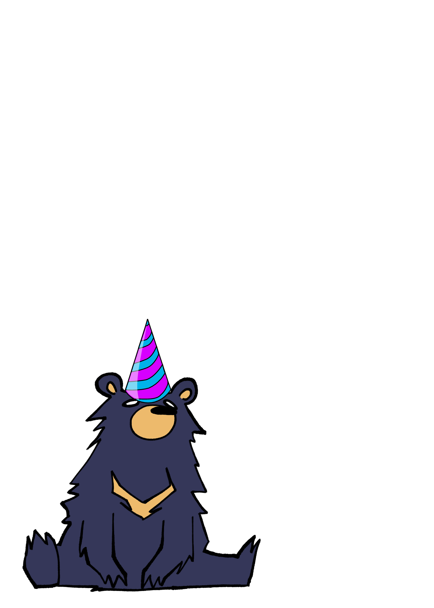 Happy Birthday to my gay bae from your straight mate gender neutral featuring Inky the bear!