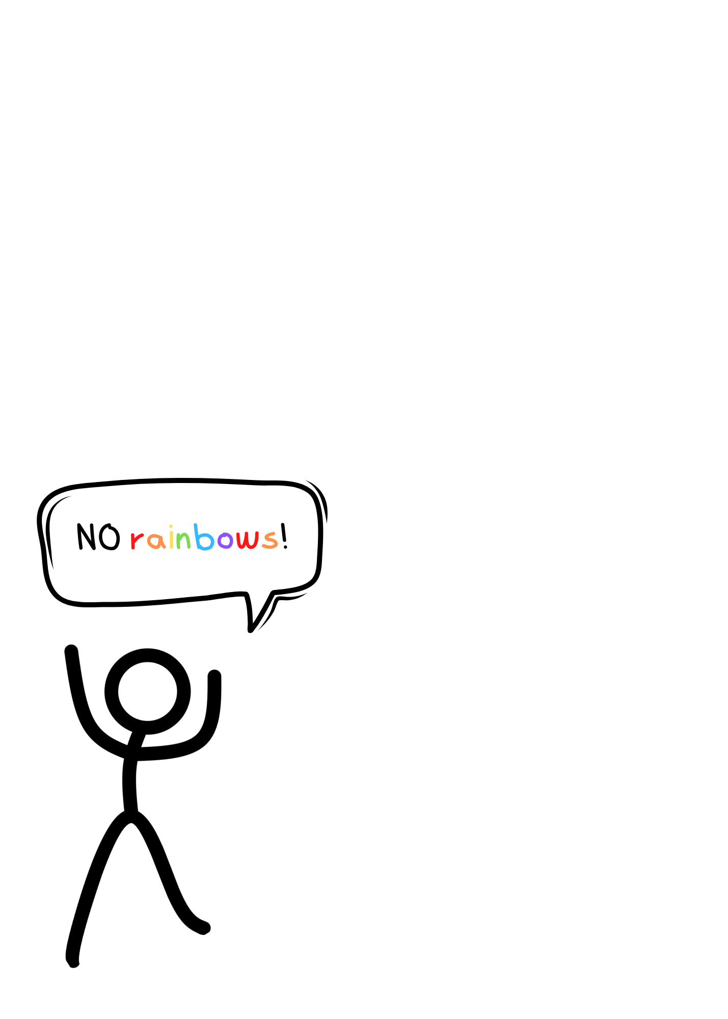 LGBT + Happy Birthday, I don't like Rainbows!