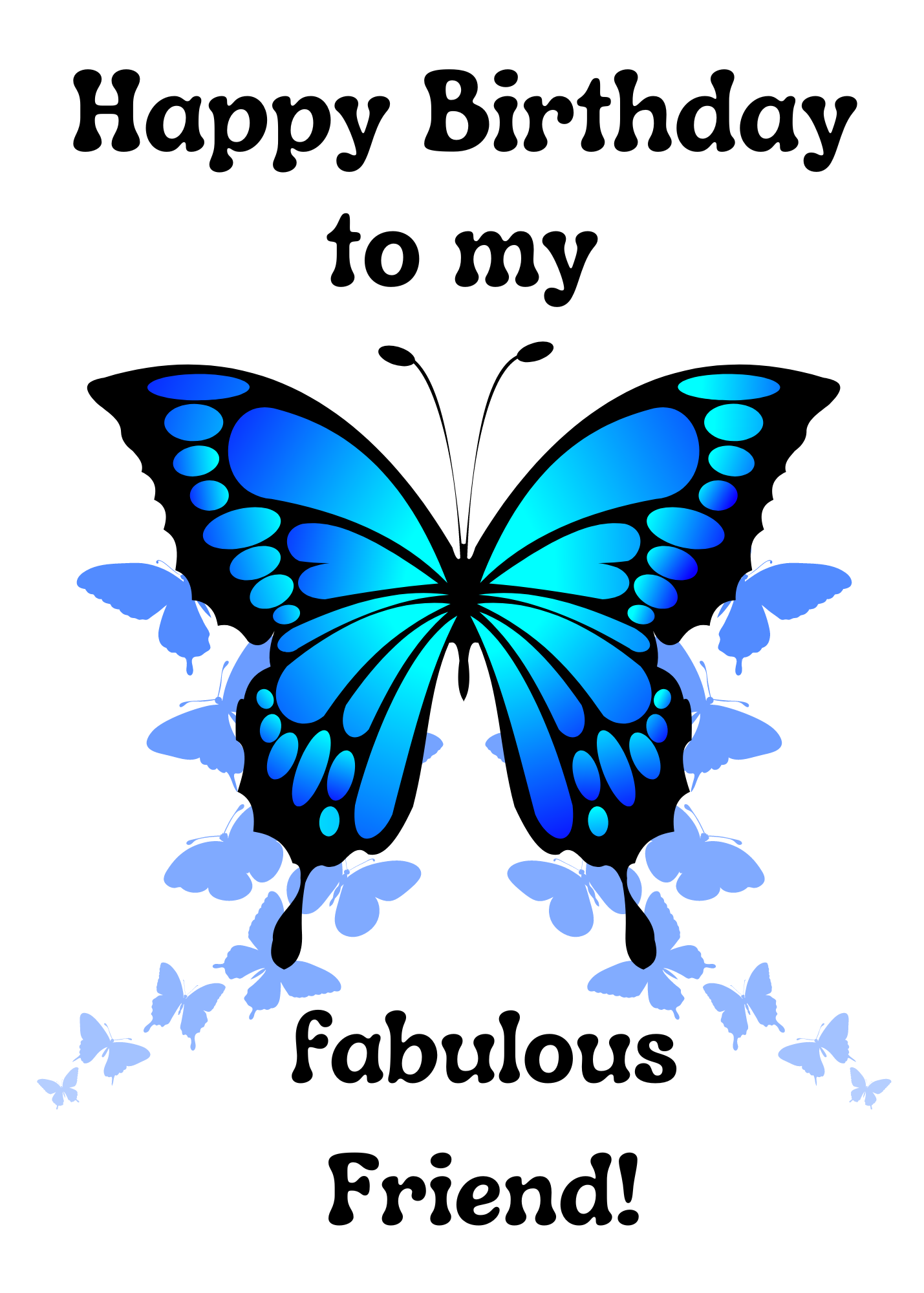 Transgender Happy Birthday to my fabulous Friend! Blue