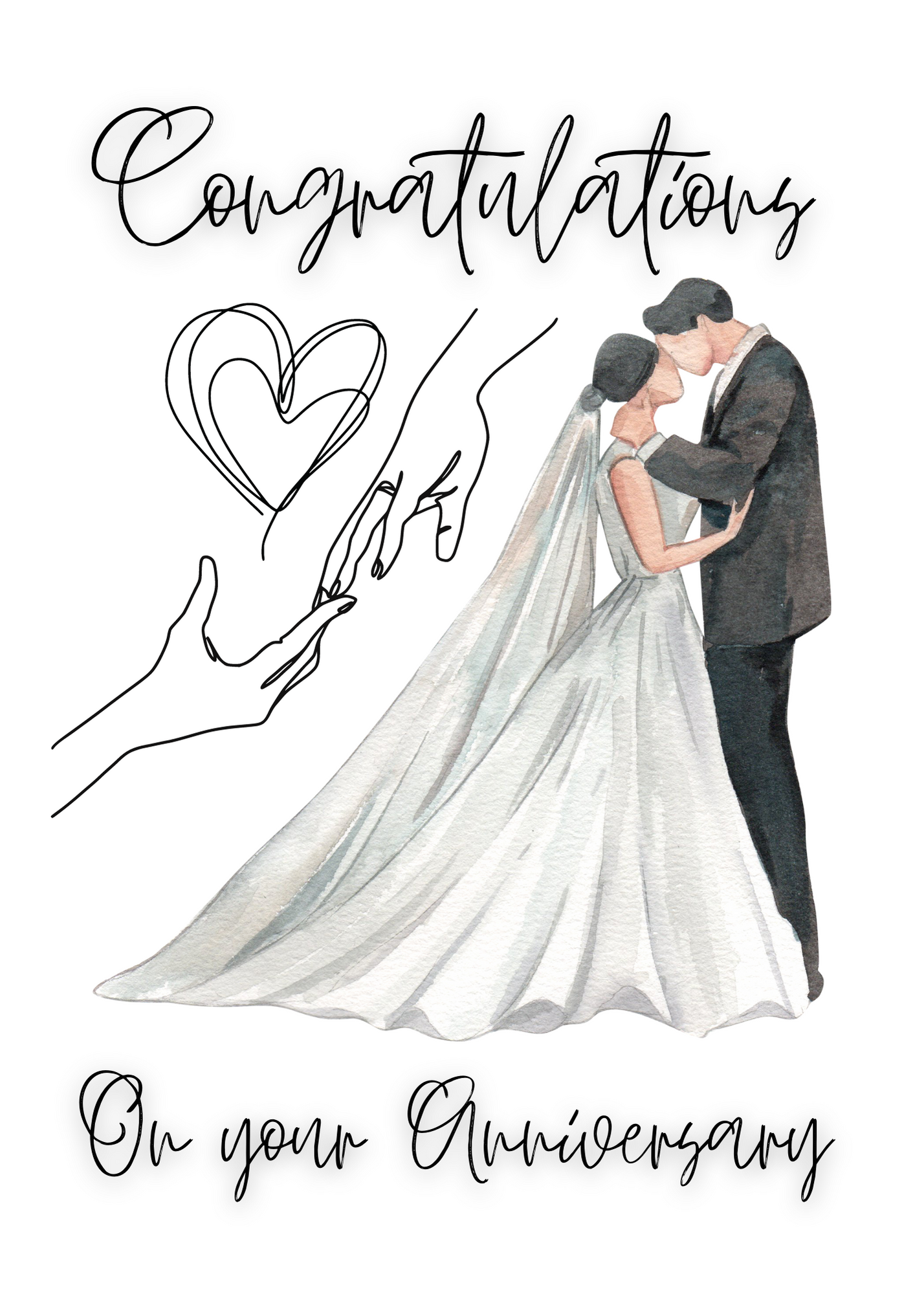 Congratulations Anniversary Card | Mr and Mrs Anniversary Greetings Card