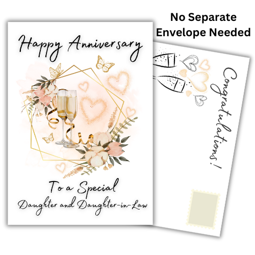 Daughter and Daughter-in-Law Champagne Anniversary Card | Special Anniversary Card for Lesbian Daughter and her Wife