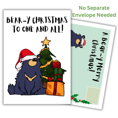 Cute Bear-y Christmas Card Pun