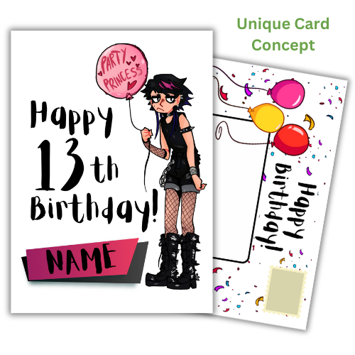 13th Birthday Card | Personalised for Her