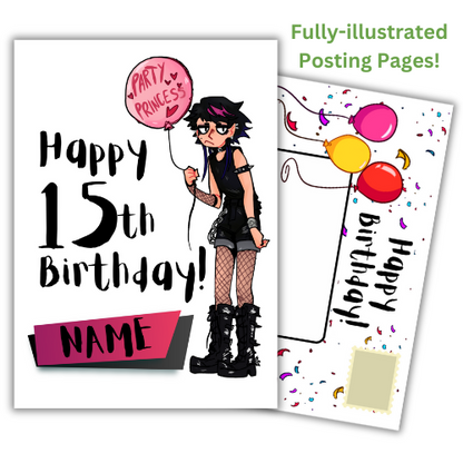 15th Birthday Card Personalised | Party Princess 15th Birthday |For Her