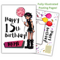 15th Birthday Card Personalised | Party Princess 15th Birthday |For Her