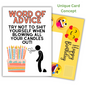 Word of Advice Birthday Card - Humour