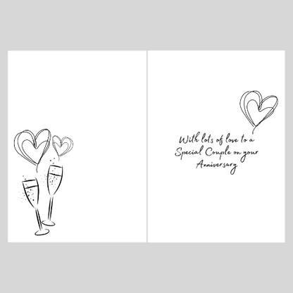 Sister and Sister-in-Law Champagne Anniversary Card