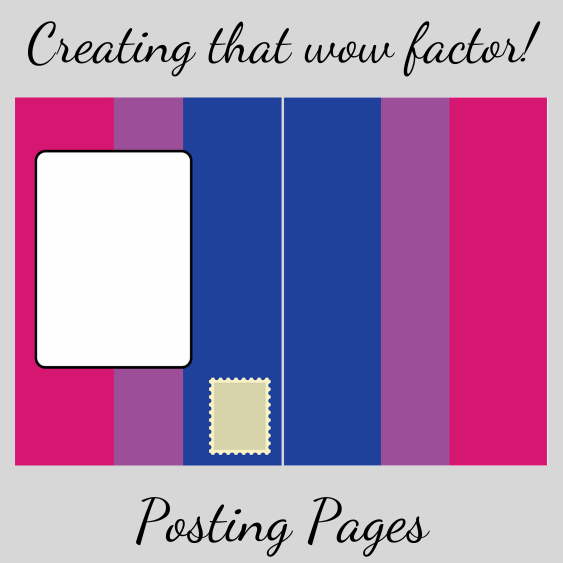 Bare Cards Self-sealing Bisexual Birthday Card posting pages in Bisexual Pride flag colours