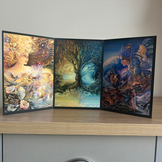 The Josephine Wall Collection | Crystal of Enchantment Triptych | Eco-Friendly Self-Sealing Trifold Card