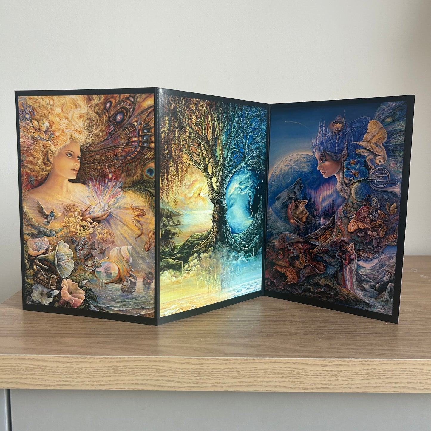 The Josephine Wall Collection | Crystal of Enchantment Triptych | Eco-Friendly Self-Sealing Trifold Card