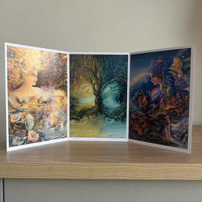 The Josephine Wall Collection | Crystal of Enchantment Triptych | Eco-Friendly Self-Sealing Trifold Card