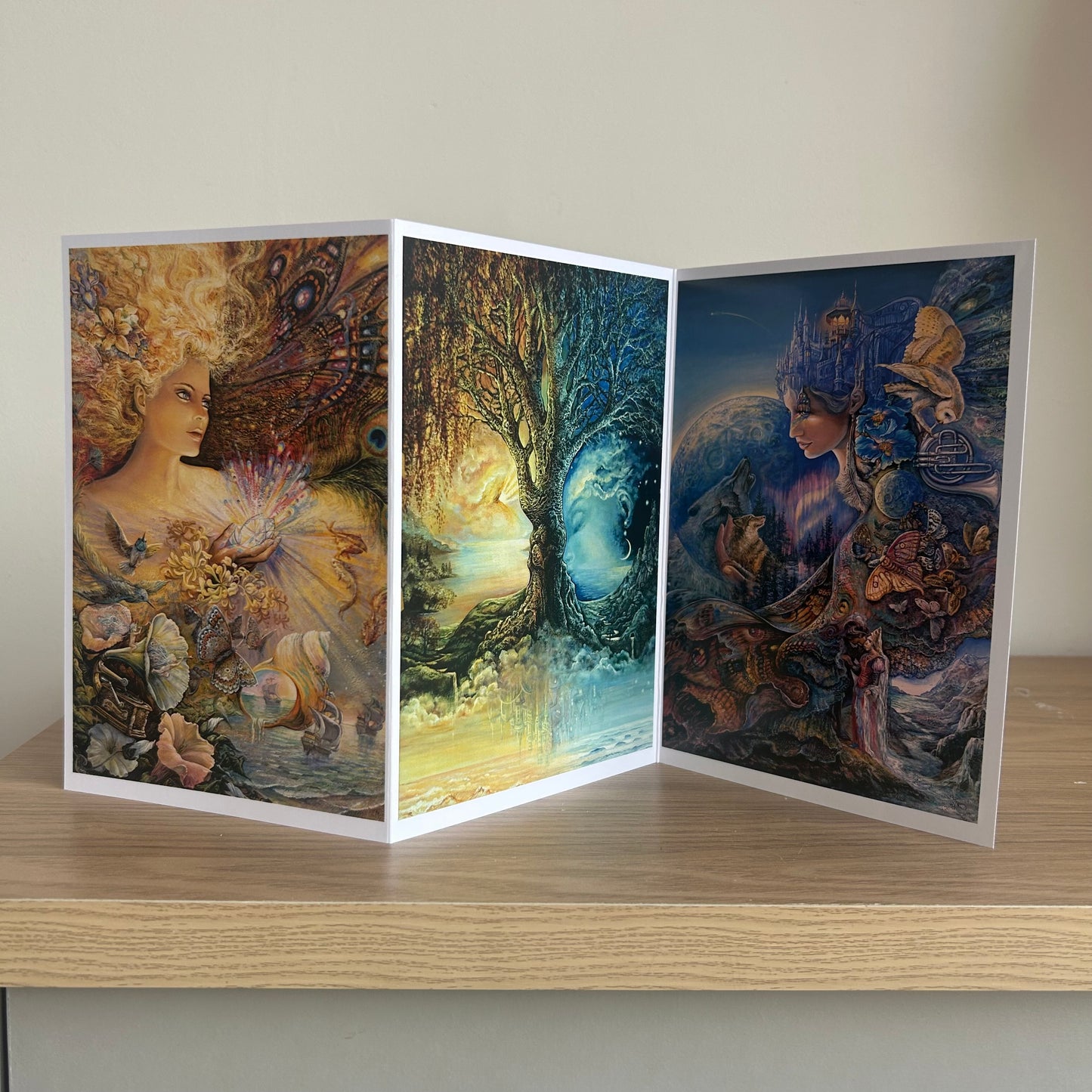 The Josephine Wall Collection | Crystal of Enchantment Triptych | Eco-Friendly Self-Sealing Trifold Card