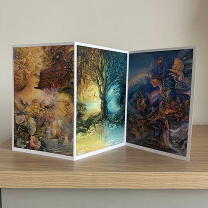 The Josephine Wall Collection | Crystal of Enchantment Triptych | Eco-Friendly Self-Sealing Trifold Card