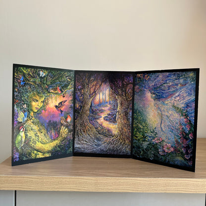 The Josephine Wall Collection | Dryad's Joy Triptych | Eco-Friendly Self-Sealing Trifold Card