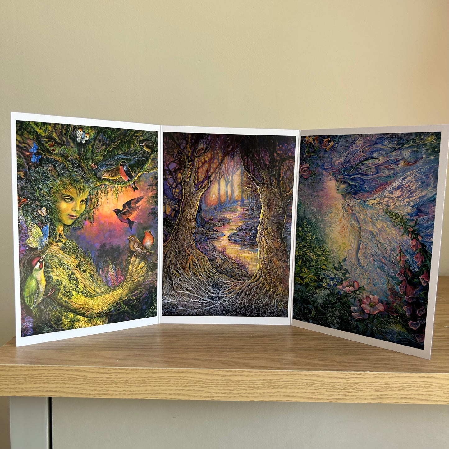 The Josephine Wall Collection | Dryad's Joy Triptych | Eco-Friendly Self-Sealing Trifold Card