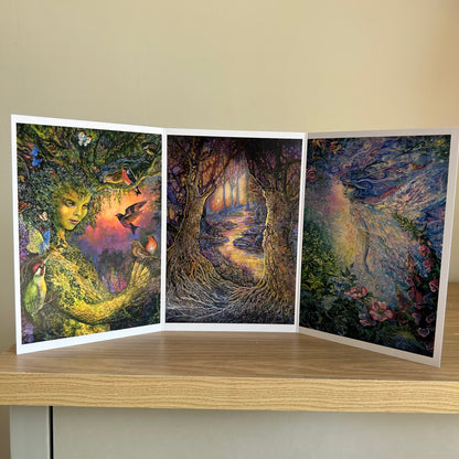 The Josephine Wall Collection | Dryad's Joy Triptych | Eco-Friendly Self-Sealing Trifold Card