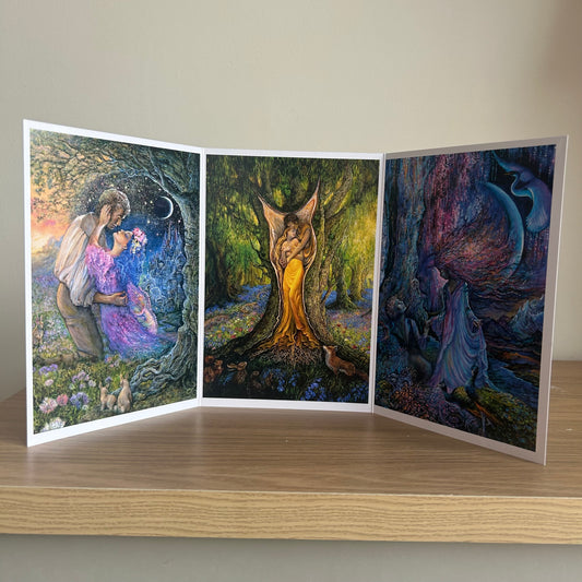 The Josephine Wall Collection | Love Between Dimensions Triptych | Eco-Friendly Self-Sealing Trifold Card