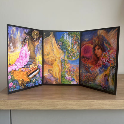 The Josephine Wall Collection | Melody in Pink Triptych | Eco-Friendly Self-Sealing Trifold Card