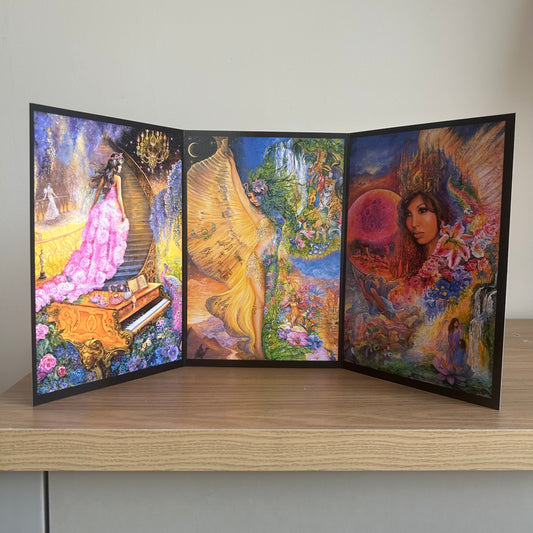 The Josephine Wall Collection | Melody in Pink Triptych | Eco-Friendly Self-Sealing Trifold Card