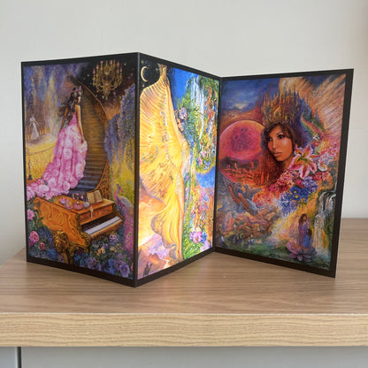 The Josephine Wall Collection | Melody in Pink Triptych | Eco-Friendly Self-Sealing Trifold Card