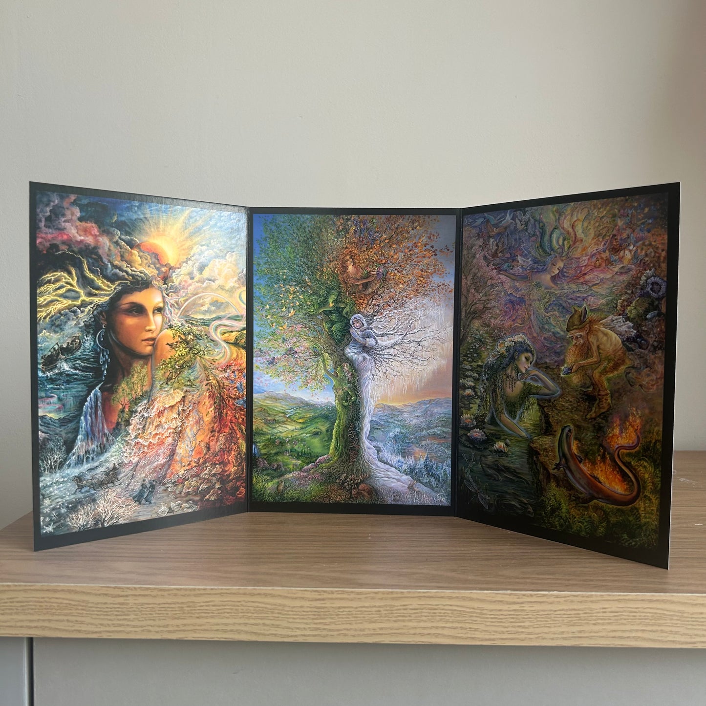 The Josephine Wall Collection | Spirit of the Elements Triptych | Eco-Friendly Self-Sealing Trifold Card