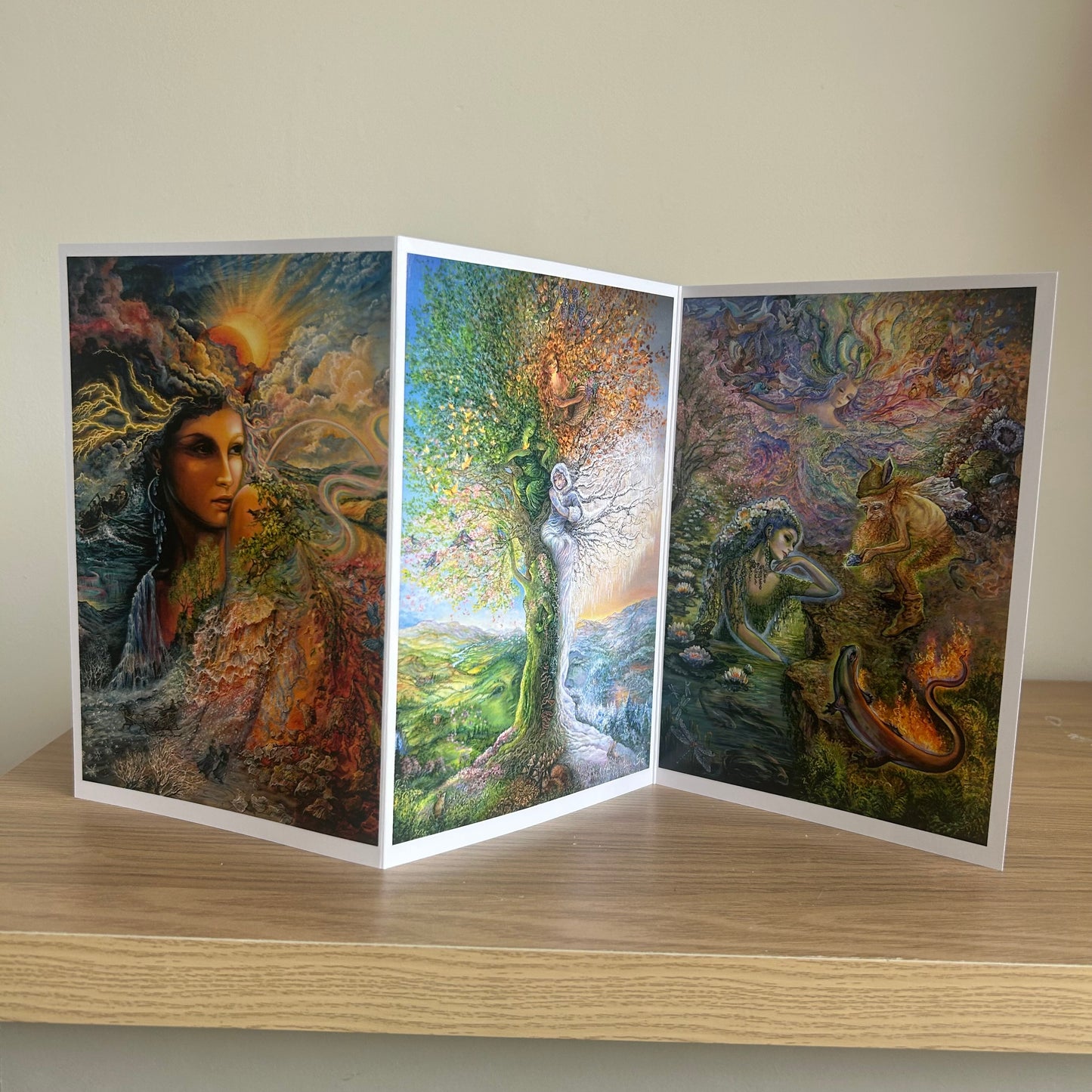The Josephine Wall Collection | Spirit of the Elements Triptych | Eco-Friendly Self-Sealing Trifold Card