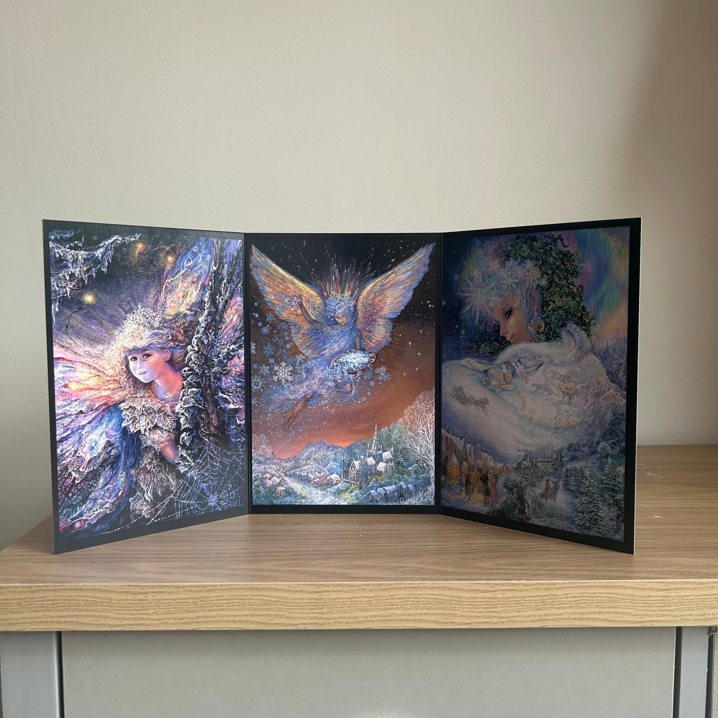 The Josephine Wall Collection | The Frost Fairy Triptych | Eco-Friendly Self-Sealing Trifold Card